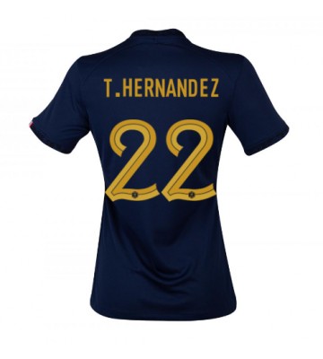 Francja Theo Hernandez #22 Koszulka Podstawowych Kobiety MŚ 2022 Krótki Rękaw